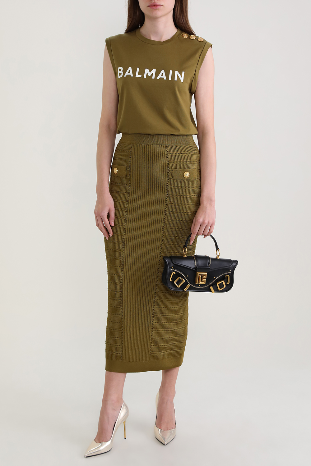 חצאית מידי עיפרון מויסקוזה סרוגה